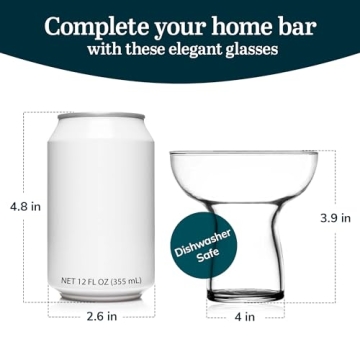 Libbey Stemless Margarita Glasses, Set of 6 Unique Drinkware