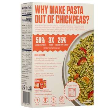 Banza Gluten-Free Chickpea Pasta, Rotini - Protein Packed, Plant-Based