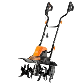 LawnMaster TE1318W1 Electric Tiller - Powerful 13.5-Amp Motor for Efficient Soil Cultivation