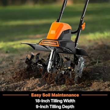 LawnMaster TE1318W1 Electric Tiller Powerful Soil Cultivation