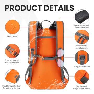 Venture Pal 40L Lightweight Packable Travel Hiking Backpack Daypack