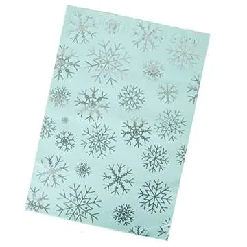 Silver Snowflakes Poly Mailers 10x13 - 100 Pack Durable Bags