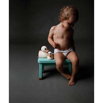 HEVEA Kawan Mini Rubber Duck - 100% Natural Rubber Baby Bath Toy - Eco Friendly, Perfect for Playing...