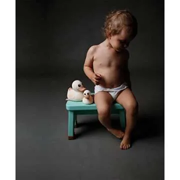 HEVEA Kawan Mini Rubber Duck - 100% Natural Rubber Baby Bath Toy - Eco Friendly, Perfect for Playing...