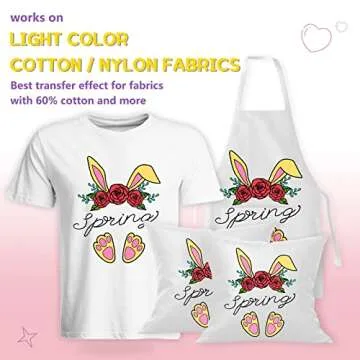 Vibrant HTVRONT Printable Heat Transfer Vinyl - 20 Pack