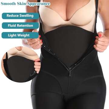 PAZ WEAN Ab Boards and Foams Set Post Surgery Liposuction Bbl Lipo Foam boards for Lipo Recovery Ab Front and Back Board after Lipo Abdominal Compression Board for Lipo 360 Black