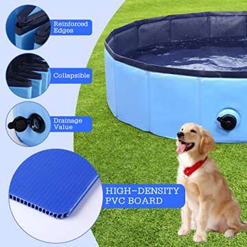 Foldable Dog Bath Pool for Summer Fun and Safety