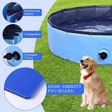 Foldable Dog Bath Pool for Summer Fun and Safety