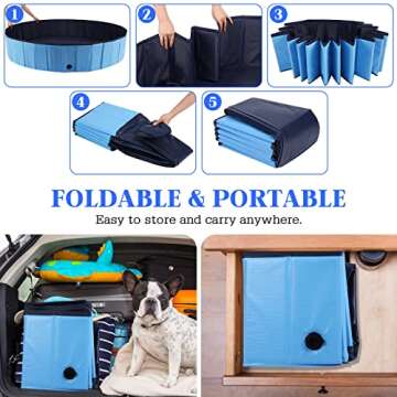 Foldable Dog Bath Pool for Summer Fun and Safety