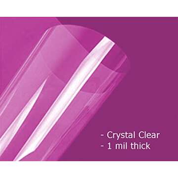 Purple Q Crafts Clear Cellophane Wrap Roll 16 Inches Wide 100 Feet Long Thick Food Safe Cello Rolls for Baskets Gifts Flowers. (16" x100')
