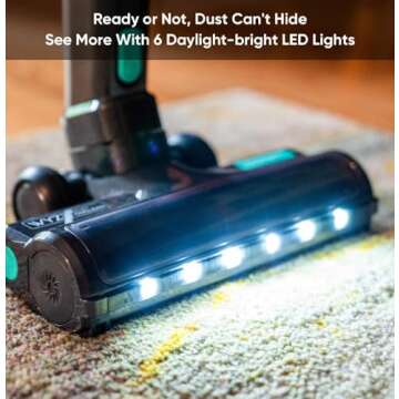 Wyze Cordless Vacuum S with 20Kpa Powerful Suction, Lightweight Stick with HEPA Filter, 300W Powerful Brushless Motor, 40mins Runtime for Home Hard Floor Carpet Pet Hair