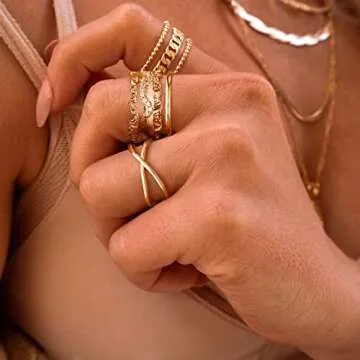 GNIRTSI Gold Lava Ring: Modern Minimalist Elegance