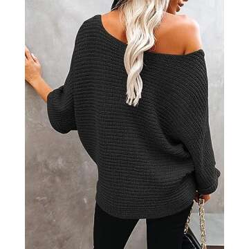 KIRUNDO Women's Off Shoulder Sweater - Chic & Cozy