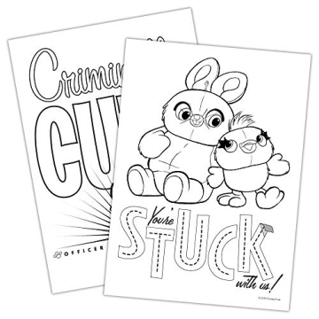 Toy Story 4 Puffy Sticker Coloring Book for Kids