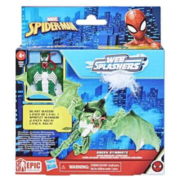 Marvel Epic Hero Series Web Splashers Green Symbiote Venom Hydro Wing Blast, Action Figure and Vehic...