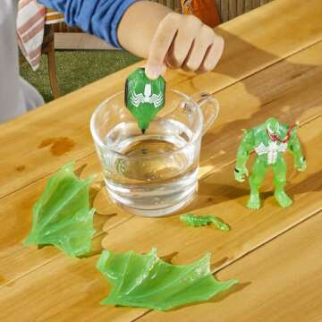 Marvel Epic Hero Series Web Splashers Green Symbiote Venom Hydro Wing Blast, Action Figure and Vehicle Playset, Spider-Man Super Hero Toys for Kids 4 and Up