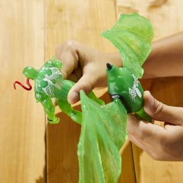 Marvel Epic Hero Series Web Splashers Green Symbiote Venom Hydro Wing Blast, Action Figure and Vehicle Playset, Spider-Man Super Hero Toys for Kids 4 and Up