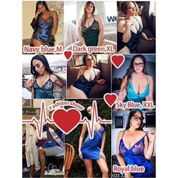 Avidlove Lace Babydoll Nightgown in Royal Blue XX-Large