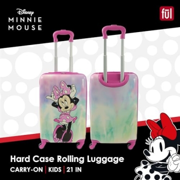 Disney Minnie Mouse Kids Carry On Luggage with Wheels