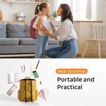 AXX Cute Desk Lamp, Pink Table Light for Kids, Women, Teen Girls, Adjustable LED, Small, Rechargeable, Battery Operated, Touch Control, Gooseneck, Home Office Accessories, College Dorm Essentials