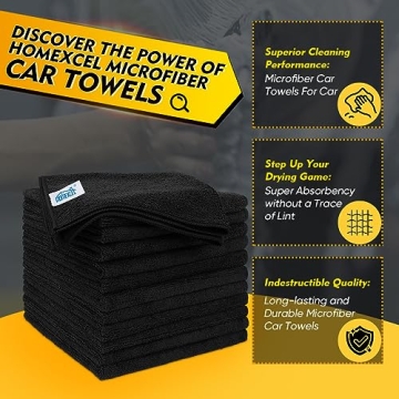 Premium Microfiber Cleaning Cloths 12 Pack for Cars