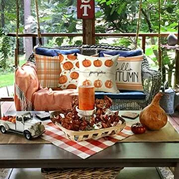 Bontalc Fall Pillow Covers Set of 4 - Autumn Decor