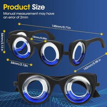 Motion Sickness Glasses Relieve Carsickness Car Sickness Glasses Airsickness Seasickness Portable Anti Nausea Car Sick Glasses Adults or Kids