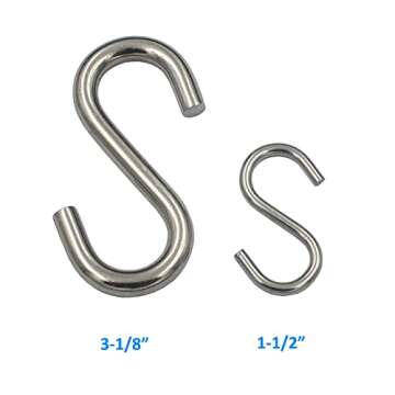 DGOL Stainless Steel S Hooks Set - 24 Pack, 100 lbs Load