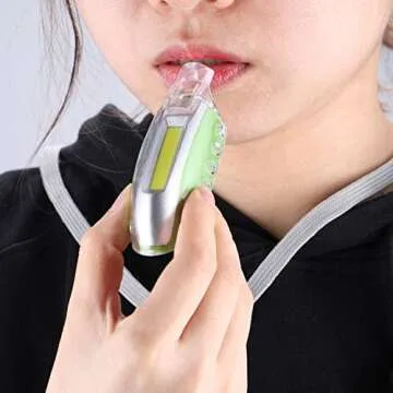 moons been Emergency LED Whistle Light AAA Battery Power COB LED Four Color Personal Alarm for Women and Kids Emergency Survival for Camping Hiking Outdoor Activities 4packs