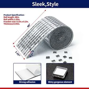 Art3dwallpanels Self-Adhesive Glass Mirror Mosaic Tiles