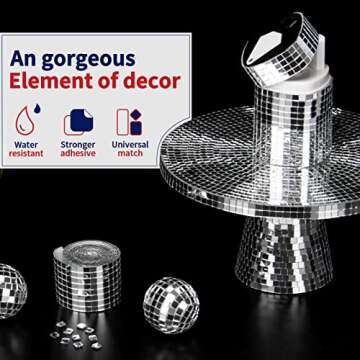 Art3dwallpanels Self-Adhesive Glass Mirror Mosaic Tiles