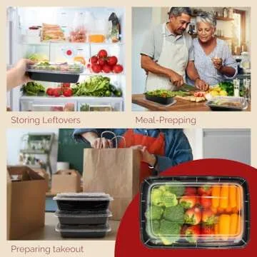 Reli. Meal Prep Containers (50 Pack, 32 oz.) | 1 Compartment Food Containers with Lids | Microwavable Freezer Dishwasher Safe - Bento Box