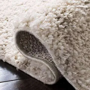 SAFAVIEH Arizona Shag Collection Area Rug - 9' x 12', Ivory & Beige, Moroccan Diamond Design, Non-Shedding & Easy Care, 1.6-inch Thick Ideal for High Traffic Areas in Living Room, Bedroom (ASG744A)