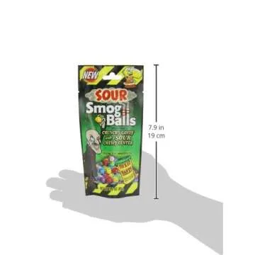 TOXIC WASTE Smog Balls Candy Gusseted Bags, 3 oz (Pack of 12)
