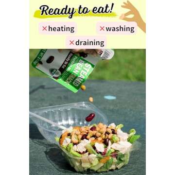 【Eat More Beans】Organic Fully Cooked Super Bean Mix, steamed bean, healthy salad toppings, plant...