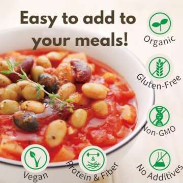 【Eat More Beans】Organic Fully Cooked Super Bean Mix, steamed bean, healthy salad toppings, plant-based protein, vegan, organic, non-GMO, Edamame, Chickpeas, Black Beans, Kidney Beans (5oz, 6packs)