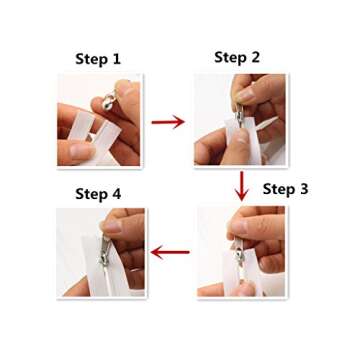 YaHoGa #3 White Nylon Coil Zippers by The Yard Bulk 10 Yards with 25pcs Sliders for DIY Sewing Tailor Crafts Bags (#3 White)