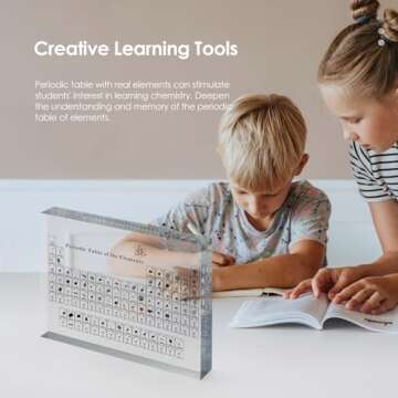 Large Periodic Table with 83 Real Elements for Education