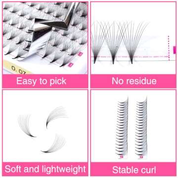 TDANCE 320 Fans Premade Lash Extensions for Mega Volume