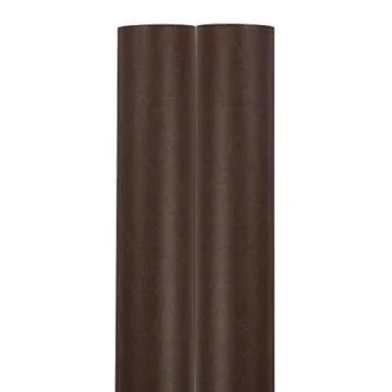 JAM Paper Gift Wrap - Matte Wrapping Paper - 50 Sq Ft Total (30 in x 10 Ft Each) - Matte Chocolate Brown - 2 Rolls/Pack