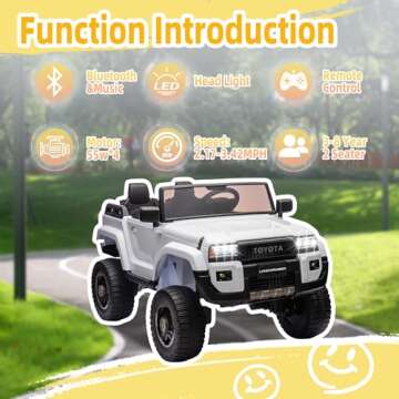 Licensed Toyota LC250 24V 2 Seater Kids Ride-On Car w/Parent Remote, Ride on Toys for Big Kids, 220W...