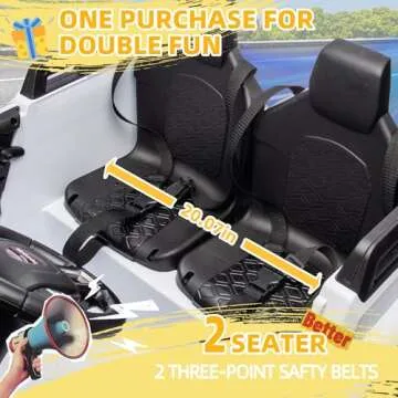 Licensed Toyota LC250 24V 2 Seater Kids Ride-On Car w/Parent Remote, Ride on Toys for Big Kids, 220W Motors, Shovel, Adjustable Speed, Bluetooth & Music - Ages 3+