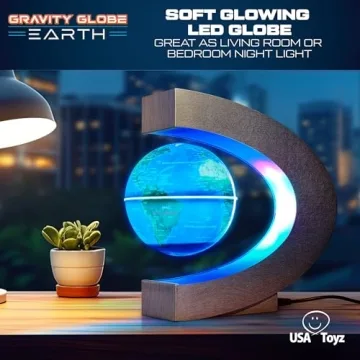 Magnetic Levitating Globe Lamp with LED Lights