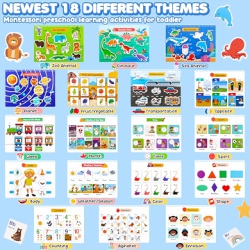 Busy Book for Toddlers Fun Educational Activity 36 Themes