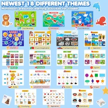 Busy Book for Toddlers Fun Educational Activity 36 Themes