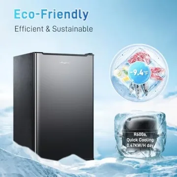 Compact 3 Cu.Ft Upright Freezer with Adjustable Thermostat