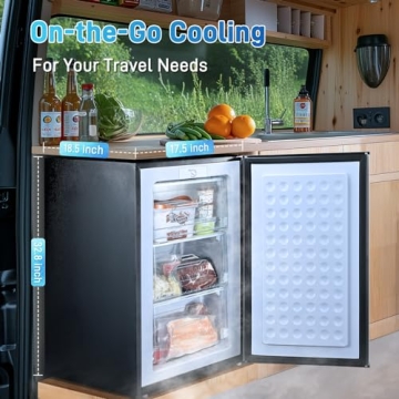 Compact 3 Cu.Ft Upright Freezer with Adjustable Thermostat
