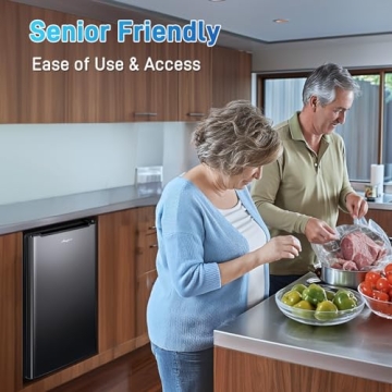 Compact 3 Cu.Ft Upright Freezer with Adjustable Thermostat