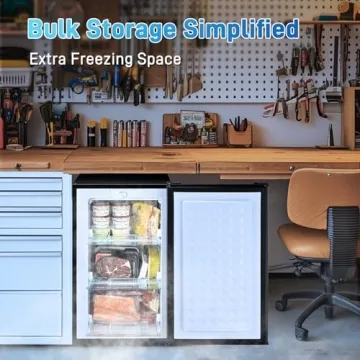 Compact 3 Cu.Ft Upright Freezer with Adjustable Thermostat