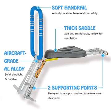UrRider Child Bike Seat - Portable & Safe Front Baby Carrier